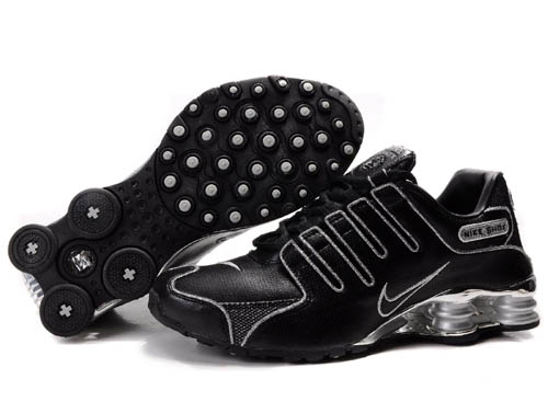 Mens Nike Shox Nz Sl Si Shoes Black Silver - Click Image to Close